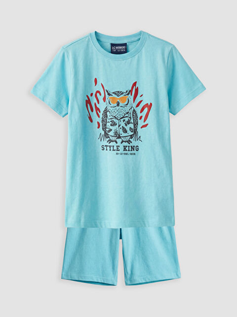 LC WAIKIKI Erkek Çocuk Baskılı Şortlu Pijama Takımı