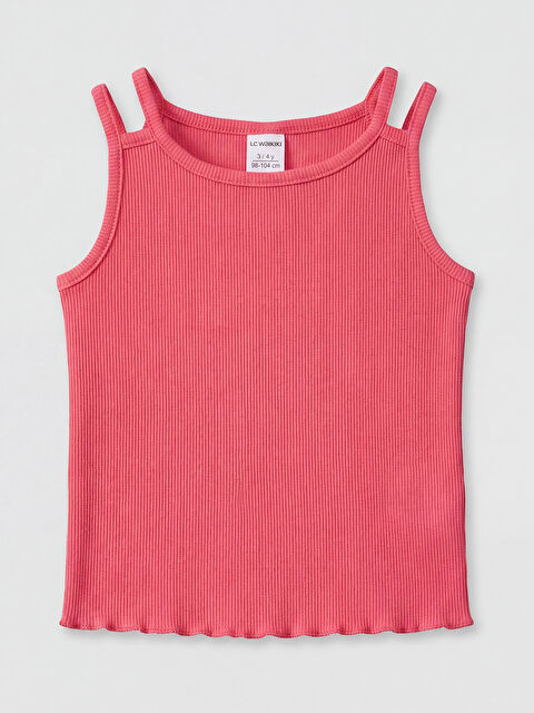 LC WAIKIKI U Yaka Çift Askılı Kaşkorse Kız Çocuk Atlet - S6LC31Z1-CSD