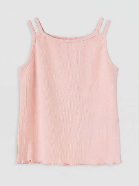 LC WAIKIKI U Yaka Çift Askılı Kaşkorse Kız Çocuk Atlet