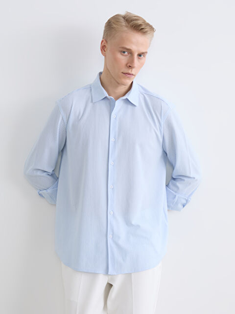 LCW Vision Regular Fit Çizgili Erkek Gömlek