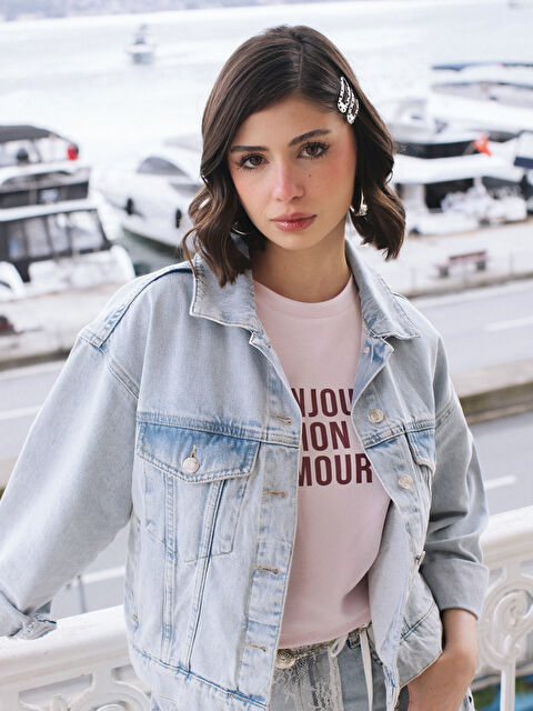 XSIDE Gömlek Yaka Kadın Jean Ceket	