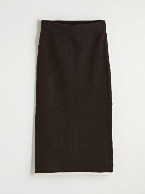 LCW Vision Beli Lastikli Yırtmaçlı Triko Kalem Etek - S6LC66Z8-R39