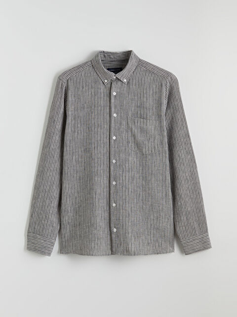 LCWAIKIKI Classic Regular Fit Çizgili Erkek Gömlek - S6LC84Z8-LEG