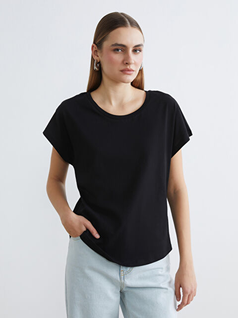 LCW ECO Bisiklet Yaka Kadın Tişört - S6LC87Z8-CVL