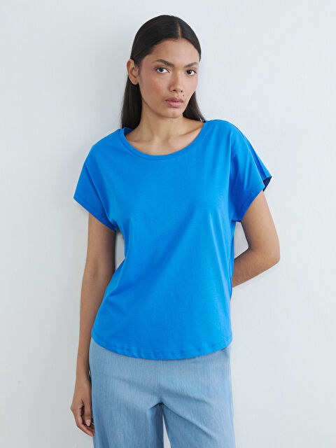 LCW ECO Bisiklet Yaka Kadın Tişört - S6LC87Z8-HGU