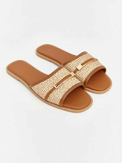 LCW STEPS Hasır Görünümlü Kadın Terlik