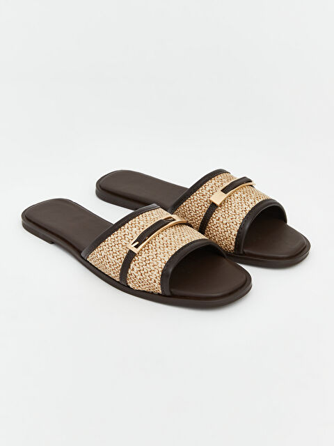 LCW STEPS Hasır Görünümlü Kadın Terlik