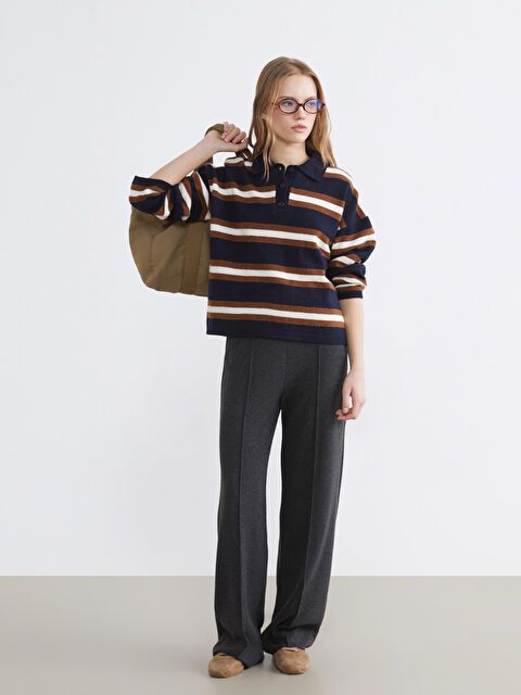 XSIDE Beli Lastikli Geniş Paça Kadın Pantolon	 - S6LD01Z8-VDL