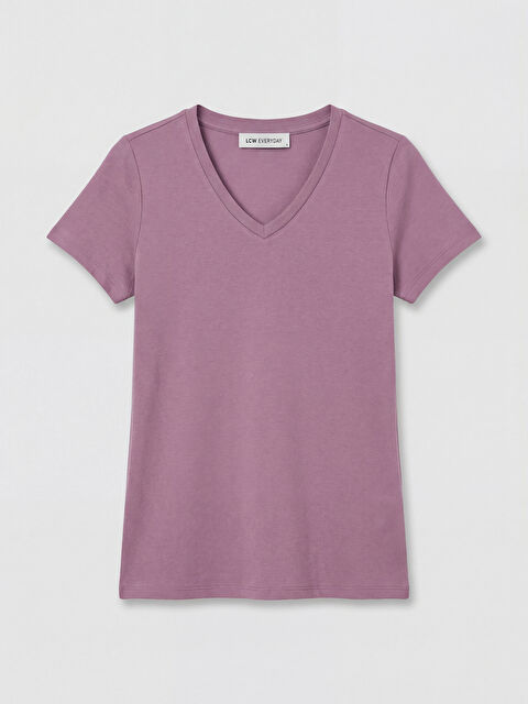 LCW EVERYDAY V Yaka Kadın Tişört - S6LD09Z8-H7E