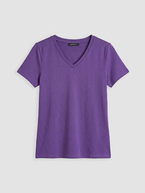 LCW EVERYDAY V Yaka Kadın Tişört - S6LD09Z8-HRT