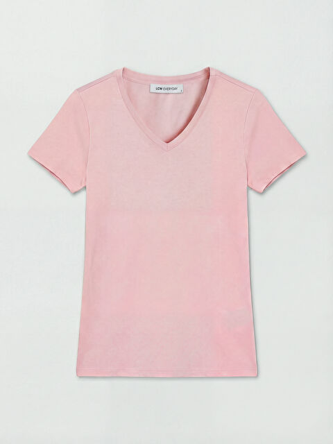 LCW EVERYDAY V Yaka Kadın Tişört - S6LD09Z8-QX8