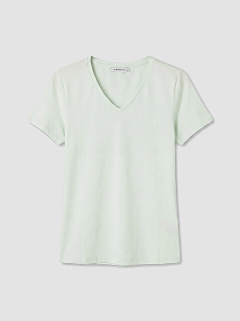 LCW EVERYDAY V Yaka Kadın Tişört