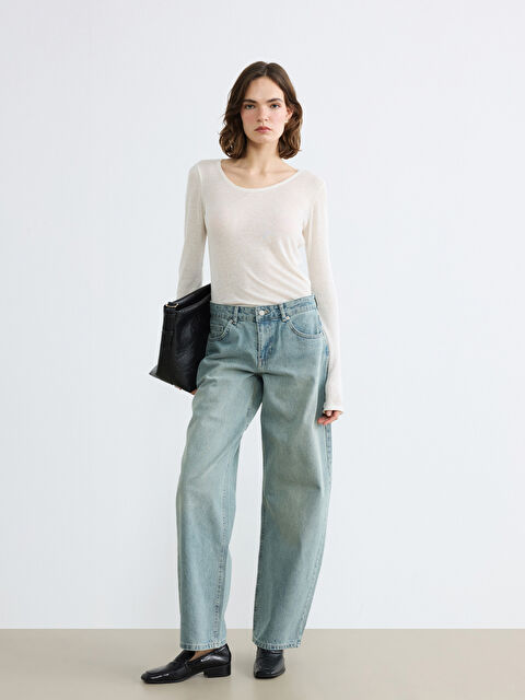 LCW Jeans Balloon Fit Kadın Jean Pantolon - S6LD21Z8-JVU