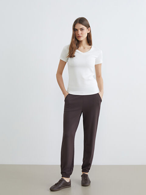 LCWAIKIKI Classic Beli Lastikli Kadın Jogger Eşofman Altı	 - S6LD31Z8-HSK