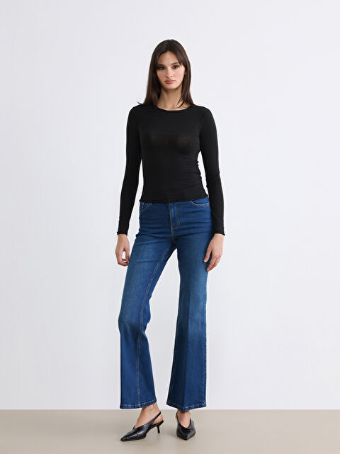 LCW Jeans Yüksek Bel Flare Kadın Jean Pantolon - S6LD40Z8-309