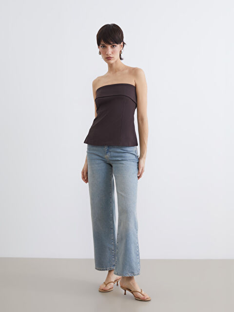 LCW ECO Yüksek Bel Wideleg Kadın Jean Pantolon - S6LD56Z8-309