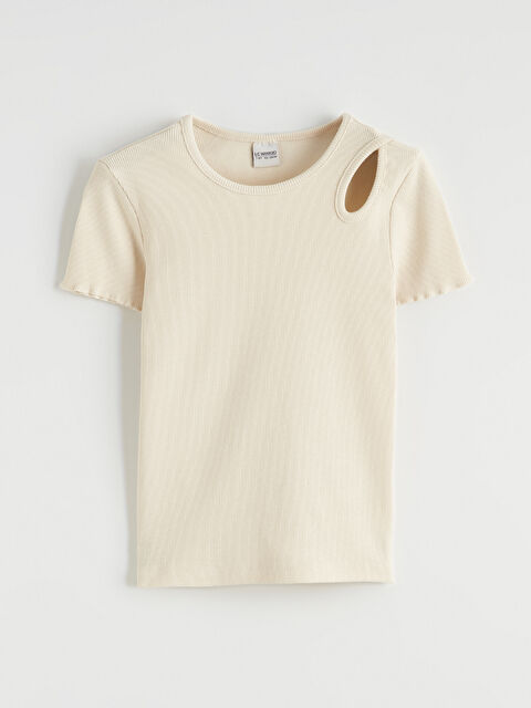 LCW ECO Bisiklet Yaka Kız Çocuk Tişört - S6LE37Z4-FET