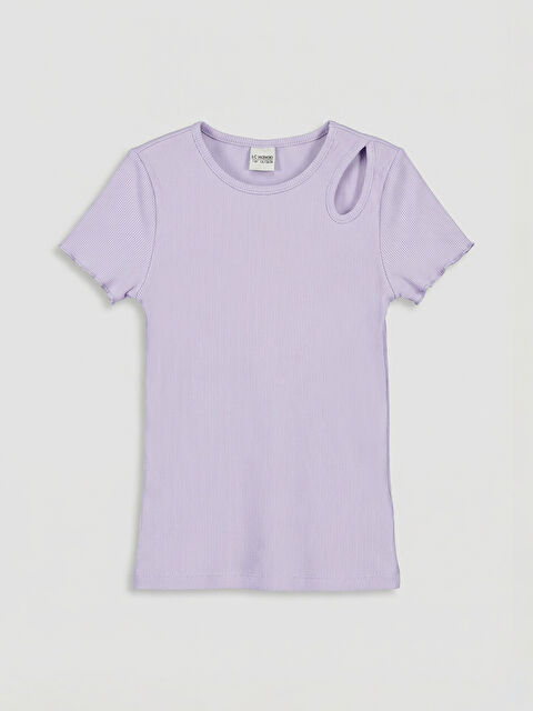 LCW ECO Pencere Detaylı Kız Çocuk Tişört - S6LE37Z4-G7S