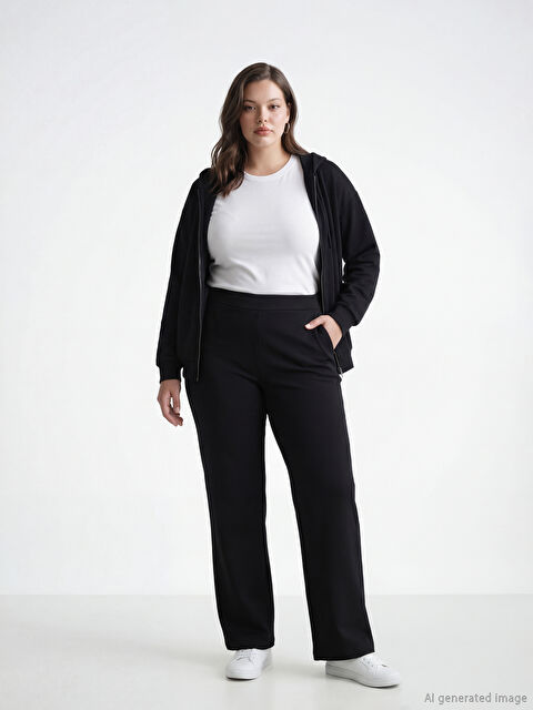 LCWAIKIKI Classic Beli Lastikli Soft Touch Kadın Eşofman Altı