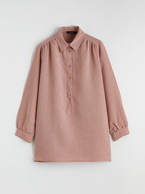 LCWAIKIKI Classic Modal Karışımlı Oversize Kadın Gömlek Tunik - S6LE75Z8-LHK