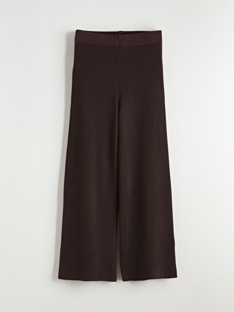 LCWAIKIKI Classic Beli Lastikli Geniş Paça Triko Kadın Pantolon - S6LF07Z8-K42