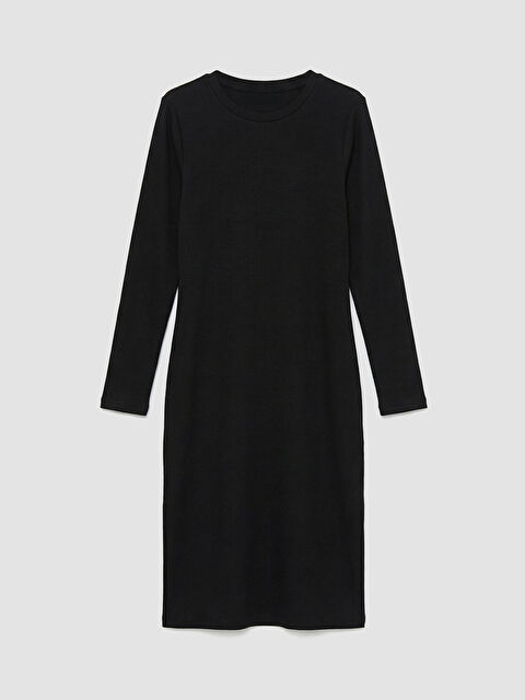 LCW Comfort Bisiklet Yaka Fitilli Elbise	 - S6LF13Z8-CVL