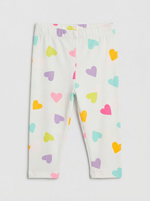 LCW Kids Kalp Baskılı Kız Çocuk Tayt