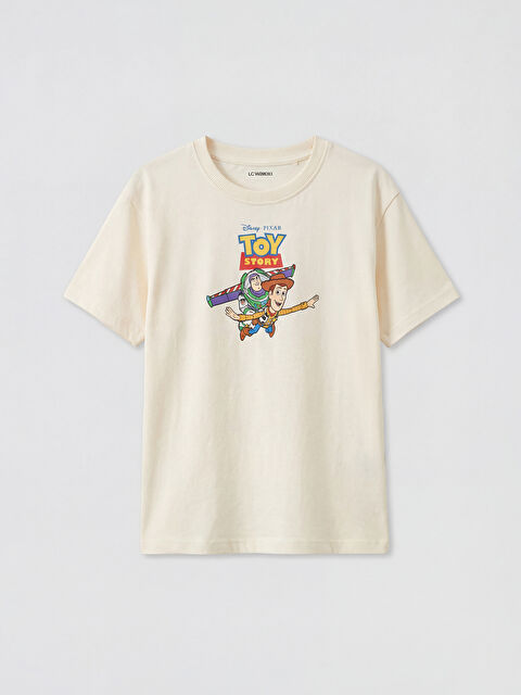 LCW Kids Bisiklet Yaka Toy Story Baskılı Erkek Çocuk Tişört - S6LF34Z1-QVK