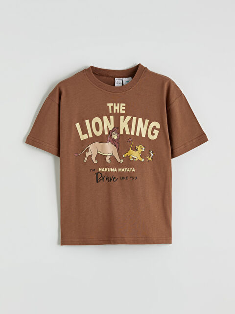 LCW Kids Aslan Kral Baskılı Erkek Çocuk Tişört - S6LF38Z1-H2N