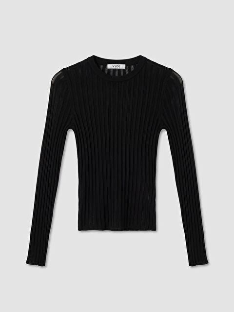 XSIDE Bisiklet Yaka Fitilli Kadın Triko Kazak - S6LG98Z8-CVL