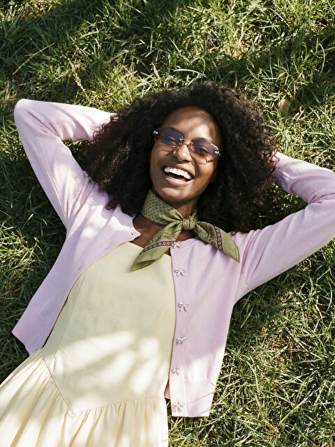 XSIDE Bisiklet Yaka Fiyonklu Kadın Triko Hırka - S6LH46Z8-QNT