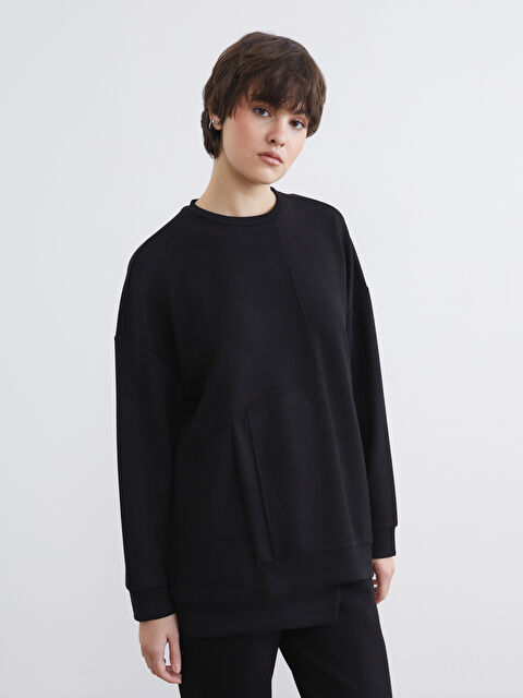 KOOR SPORT Soft Touch Oversize Kadın Sweatshirt - S6LH73Z8-CVL