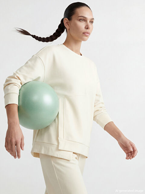 KOOR SPORT Soft Touch Oversize Kadın Sweatshirt	 - S6LH73Z8-FES