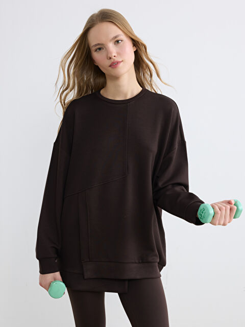 KOOR SPORT Soft Touch Oversize Kadın Sweatshirt	 - S6LH73Z8-HEH