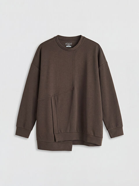 KOOR SPORT Soft Touch Oversize Kadın Sweatshirt - S6LH73Z8-HEJ