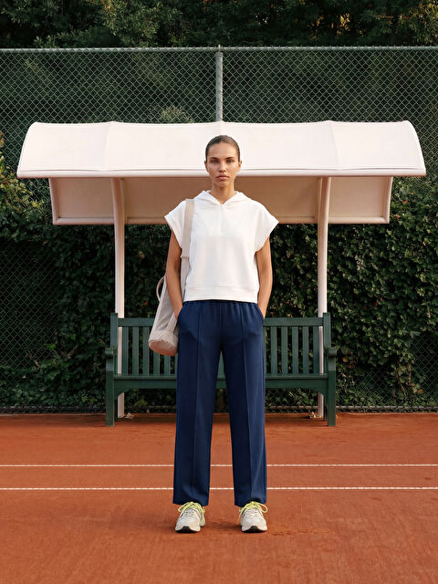 KOOR SPORT Beli Lastikli Soft Touch Kadın Eşofman Altı