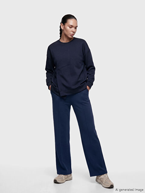 KOOR SPORT Beli Lastikli Soft Touch Kadın Eşofman Altı