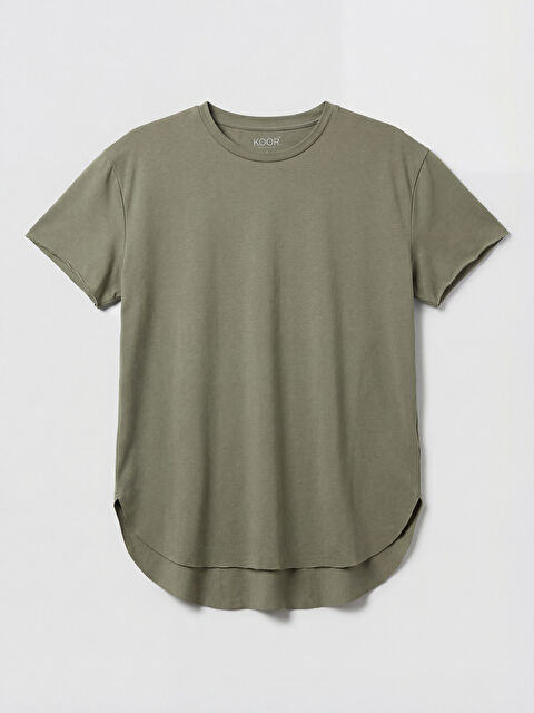 KOOR SPORT Bisiklet Yaka Kadın Oversize Spor Tişört - S6LH75Z8-8OU