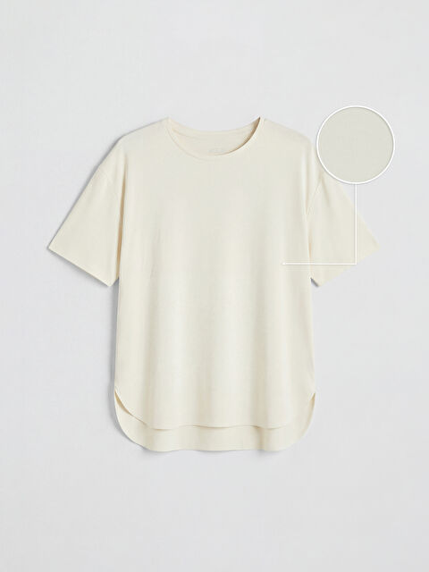 KOOR SPORT Bisiklet Yaka Oversize Kadın Spor Tişört