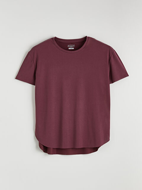 KOOR SPORT Bisiklet Yaka Oversize Kadın Spor Tişört - S6LH75Z8-HMS