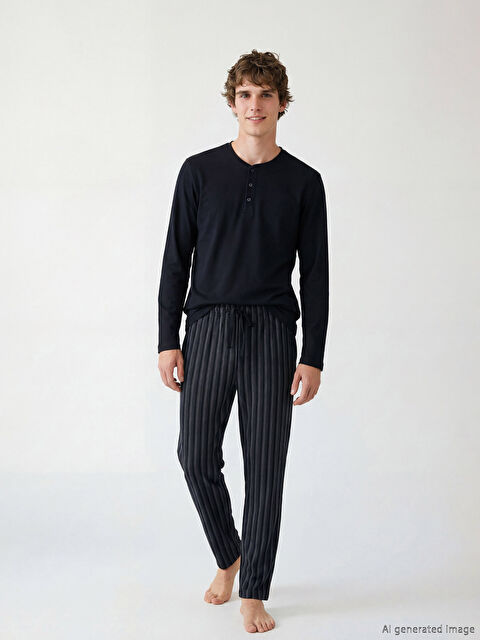 LC WAIKIKI Standart Kalıp Baskılı Erkek Pijama Takım