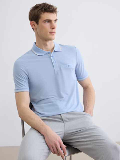 LCWAIKIKI Classic Polo Yaka Kısa Kollu Pile Erkek Tişört - S6LI83Z8-MHY