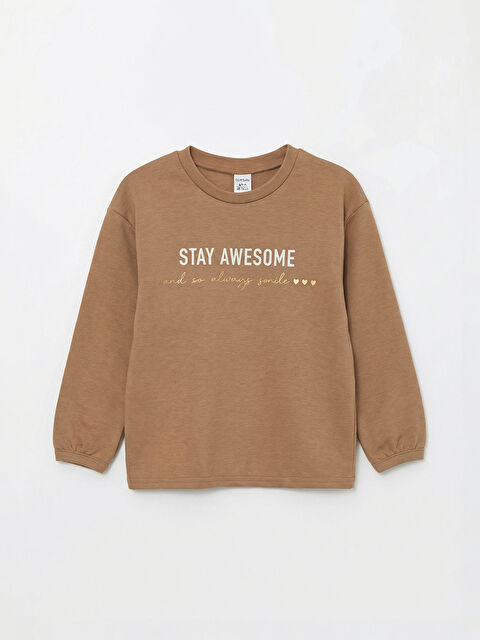 LCW baby Baskılı Kız Bebek Sweatshirt - S6LI94Z1-QZS