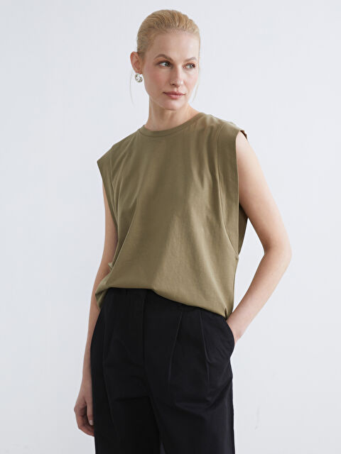 LC WAIKIKI Bisiklet Yaka Kolsuz Bluz - S6LJ90Z8-JRS