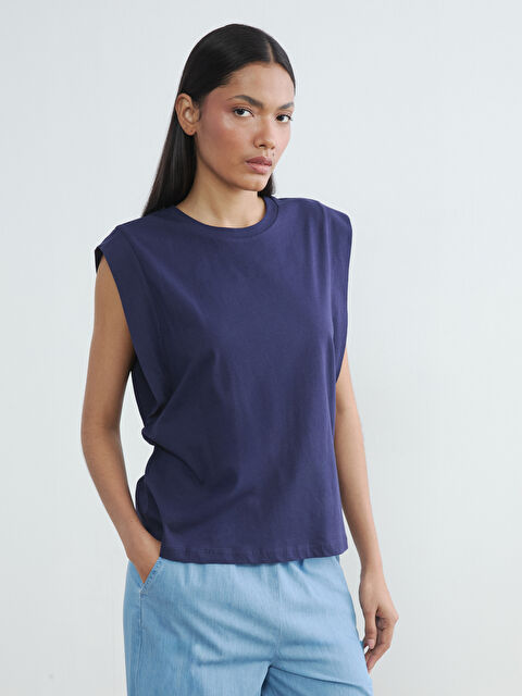 LC WAIKIKI Bisiklet Yaka Kolsuz Bluz - S6LJ90Z8-VCF