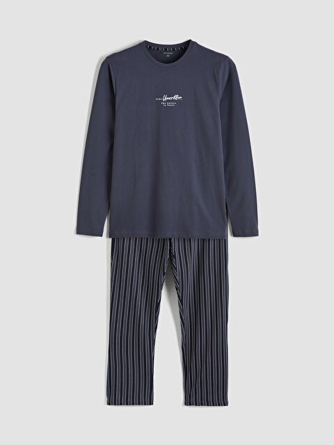 LC WAIKIKI Standart Kalıp Baskılı Erkek Pijama Takım - S6LK04Z8-LE0