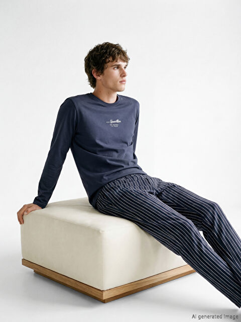 LC WAIKIKI Standart Kalıp Baskılı Erkek Pijama Takım - S6LK04Z8-LE0