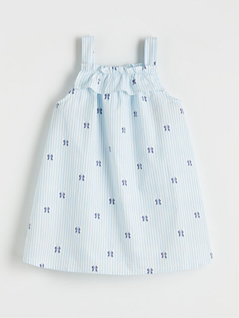 LCW ECO Volanlı Kız Çocuk Poplin Elbise - S6LK17Z1-LEN