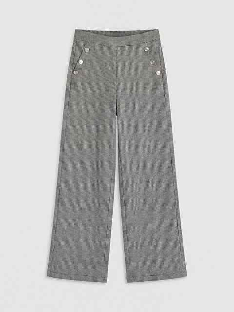 LCW Kids Kız Çocuk Kazayağı Desenli Pantolon - S6LK25Z4-CVL