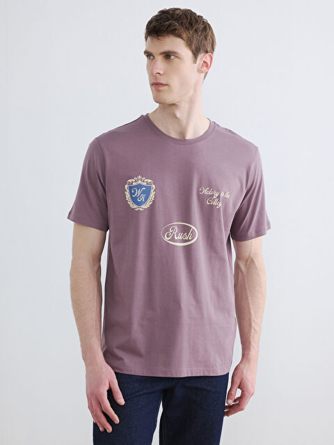 LC WAIKIKI Bisiklet Yaka Baskılı Penye Erkek Tişört